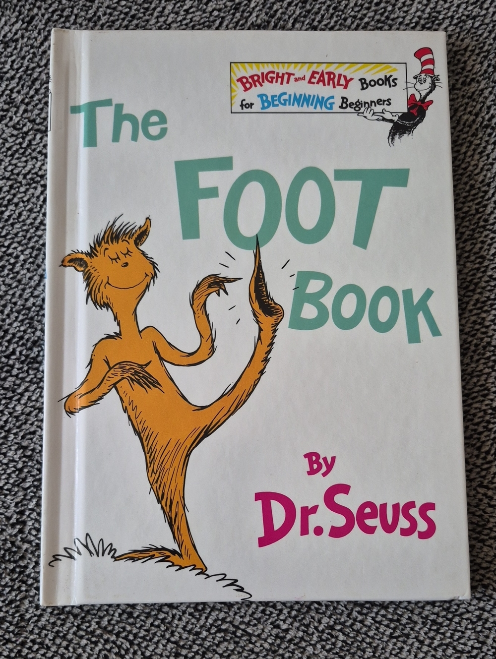 Dr. Seuss The Foot Book — Teal & Pink Cover with Orange Illustration